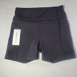Outdoor Voices Women Zoom Black High-Waist Workout Athletic Shorts Size XS